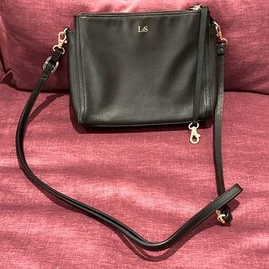 Lo & Sons The Pearl Women’s Crossbody Nappa Black with Gold Hardware (Like New)